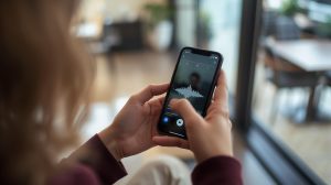 Audio vs video reviews shown through a customer recording feedback on a smartphone